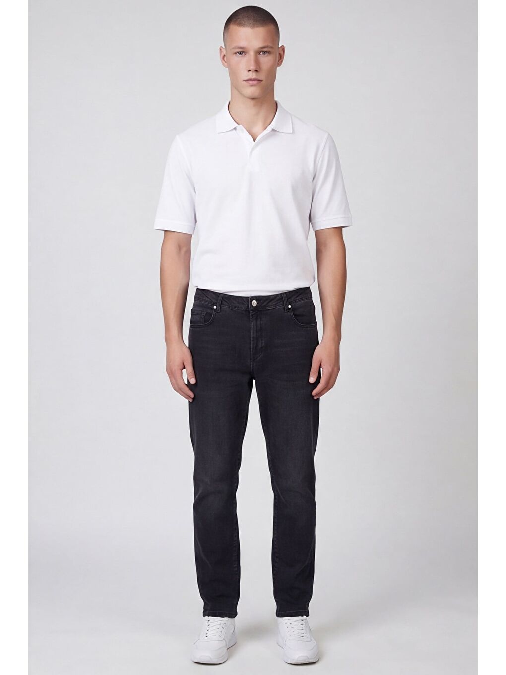 Giotelli Erkek Antrasit Dar Kesim Slim Fit Pamuklu Beş Cep Denim Pantolon-1