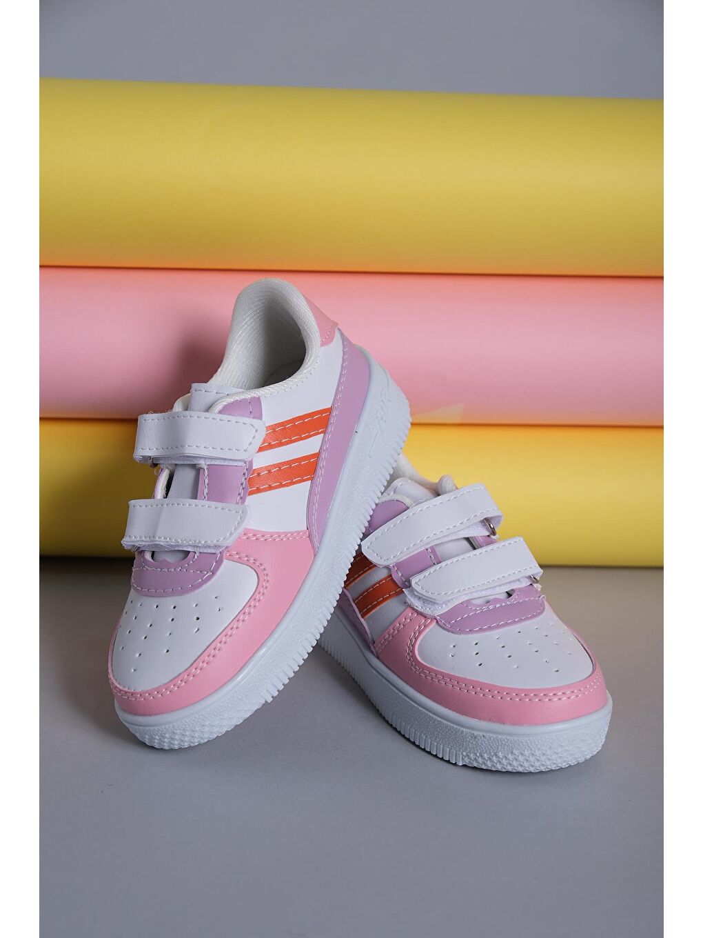 Oksit Pembe Ezra Air Kalın Taban Bantlı Unisex Bebek Çocuk Sneaker - 2