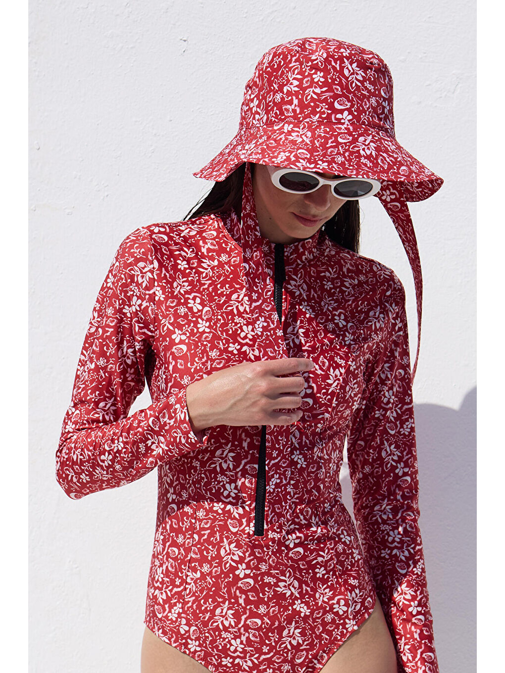 Kırmızı Bağlamalı Bucket Şapka Red Shell-2