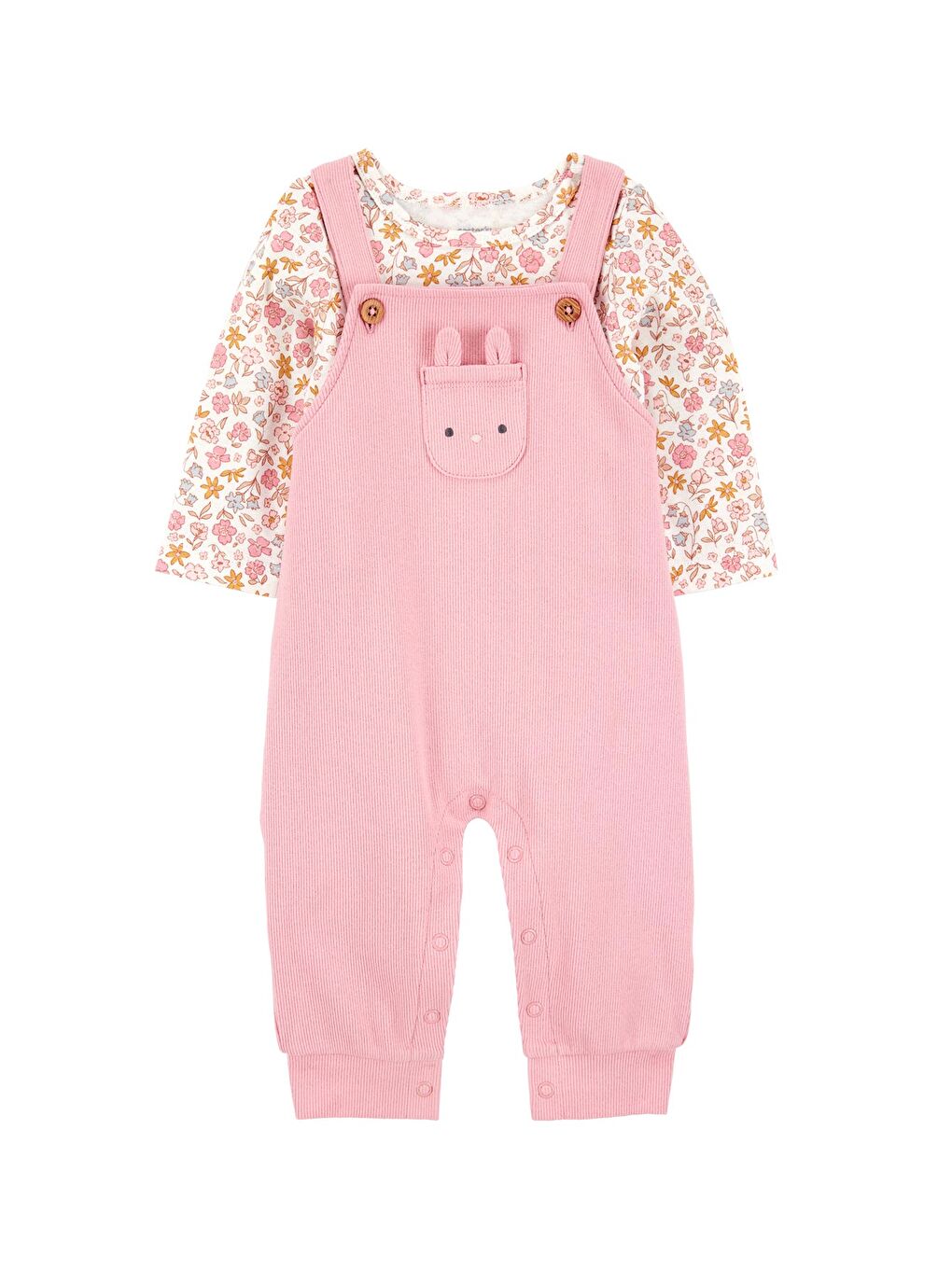 Kız Bebek Pembe Salopet Set