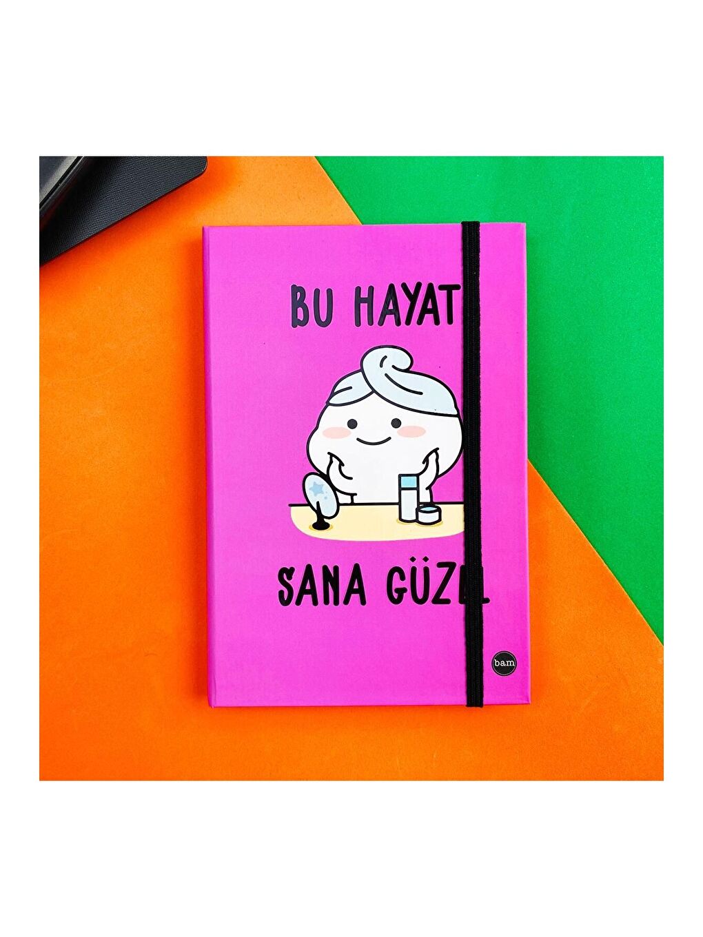 BAM HEDİYELİK EŞYA Karışık Bu Hayat Sana Güzel Tasarımlı Lastikli Defter - 1