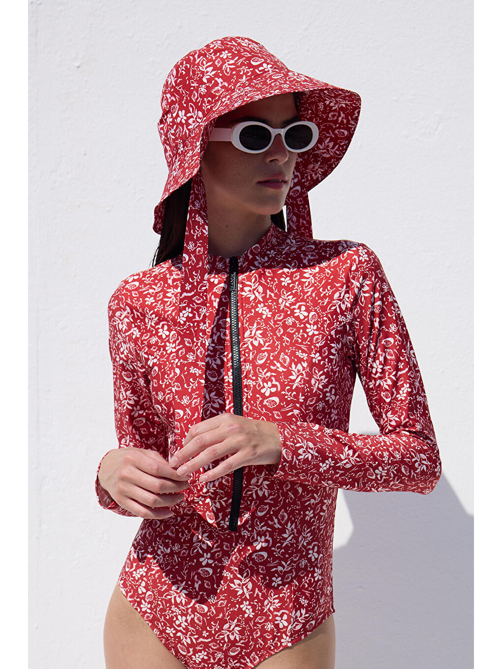 Kırmızı Bağlamalı Bucket Şapka Red Shell-3