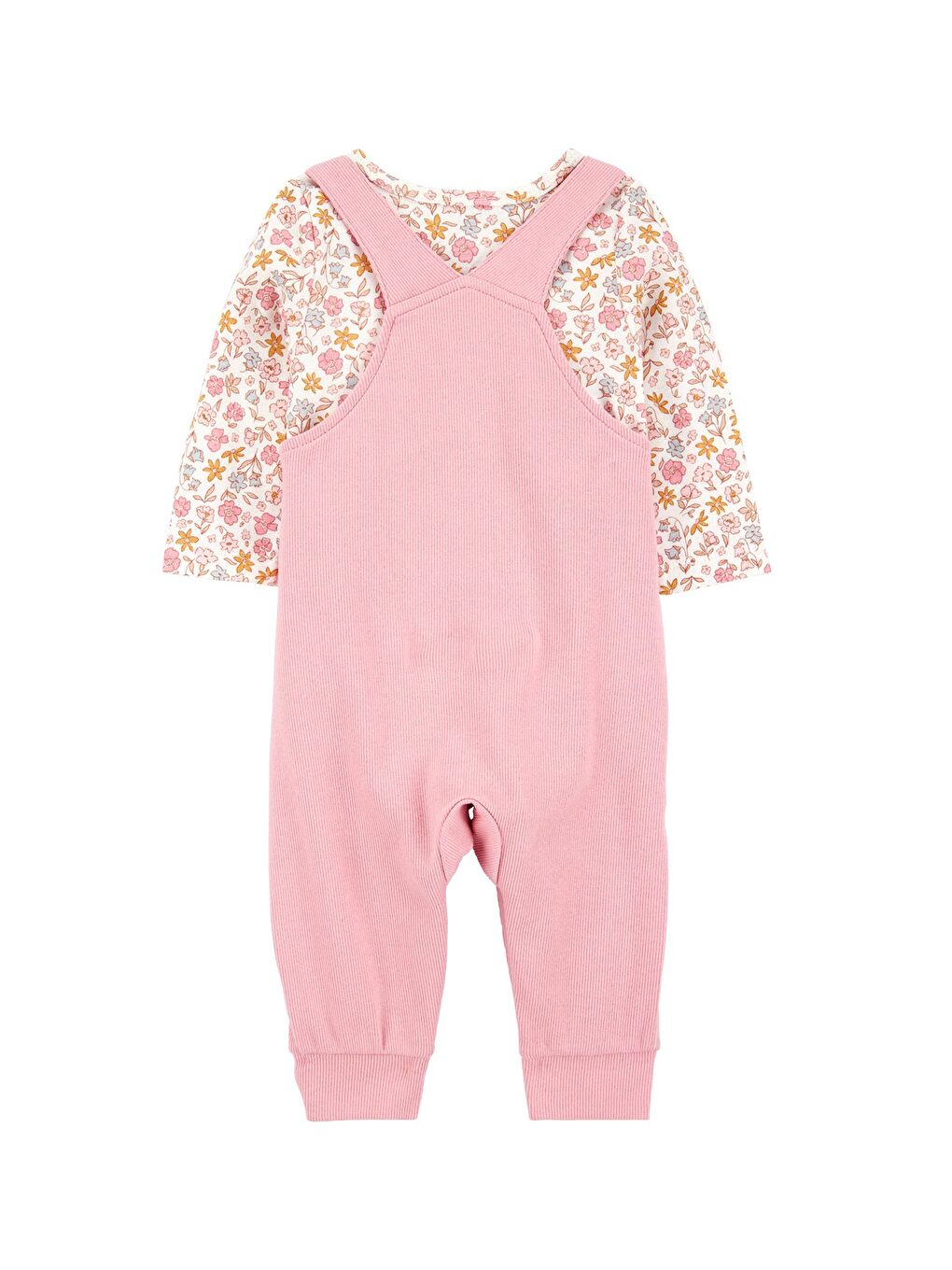 Kız Bebek Pembe Salopet Set-1