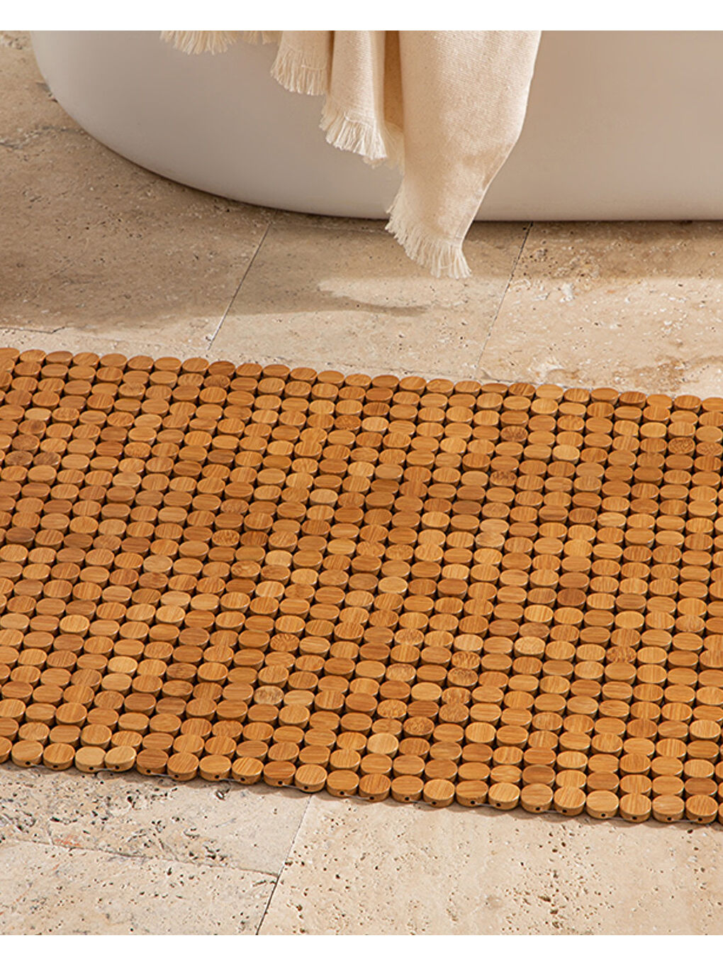 Bamboo Bambu Duş Kaydırmazı Bej