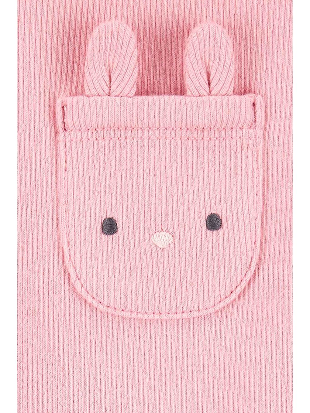 Kız Bebek Pembe Salopet Set-4