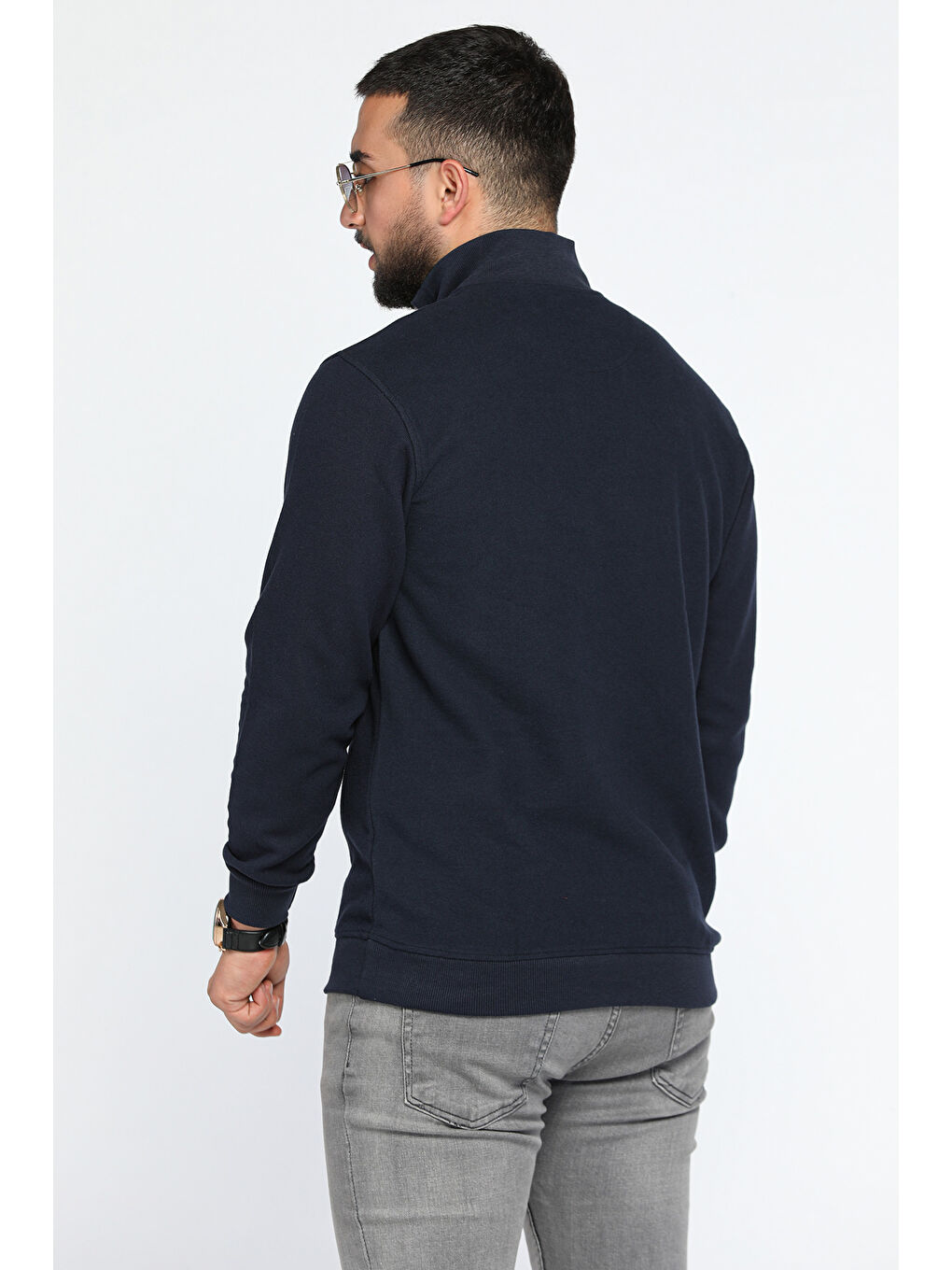 Mishar İtalia Lacivert Erkek Yarım Balıkçı Selanik Sweatshirt - 2