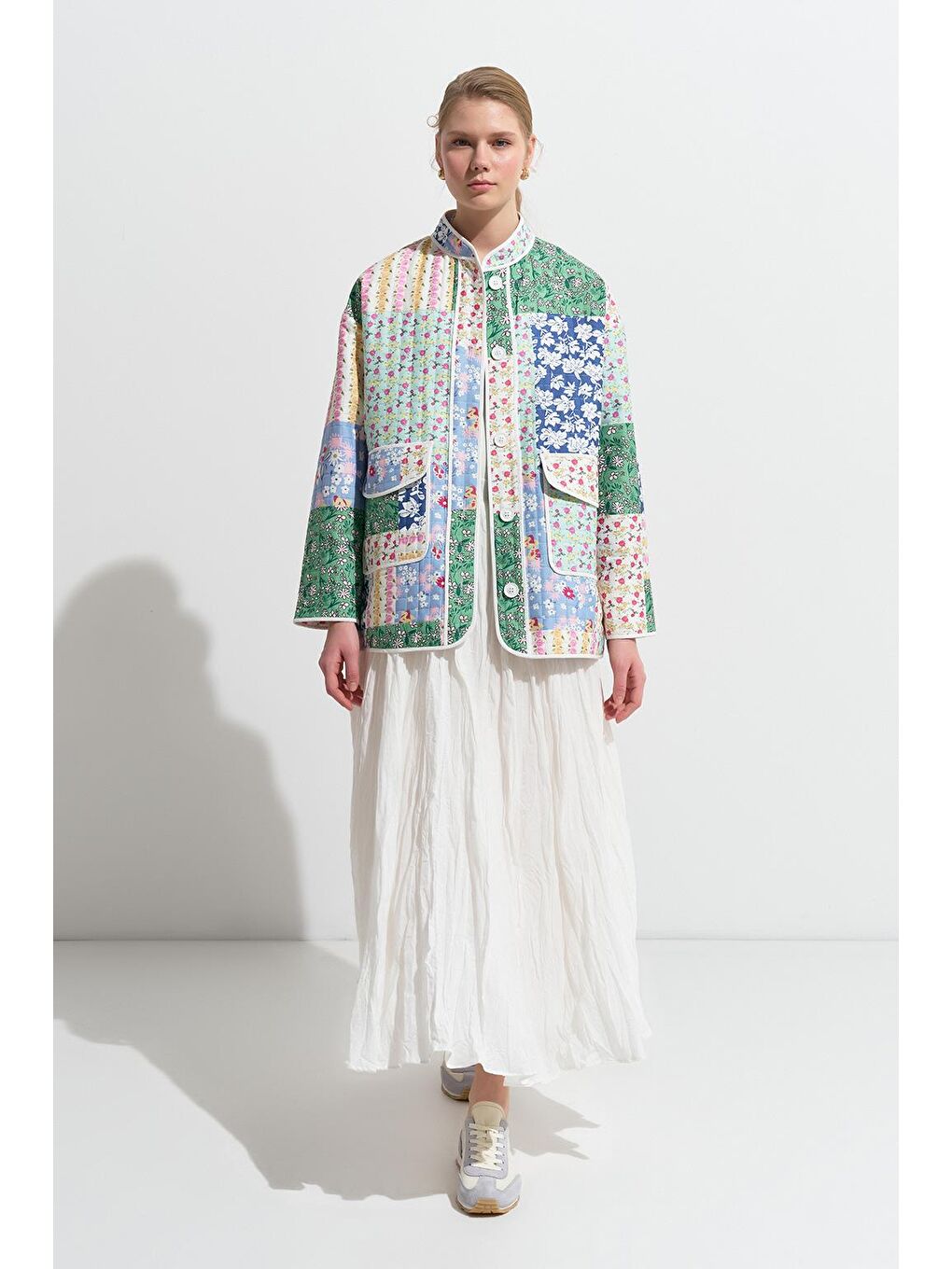 Karışık Cely Kapitone Ceket Desenli-1