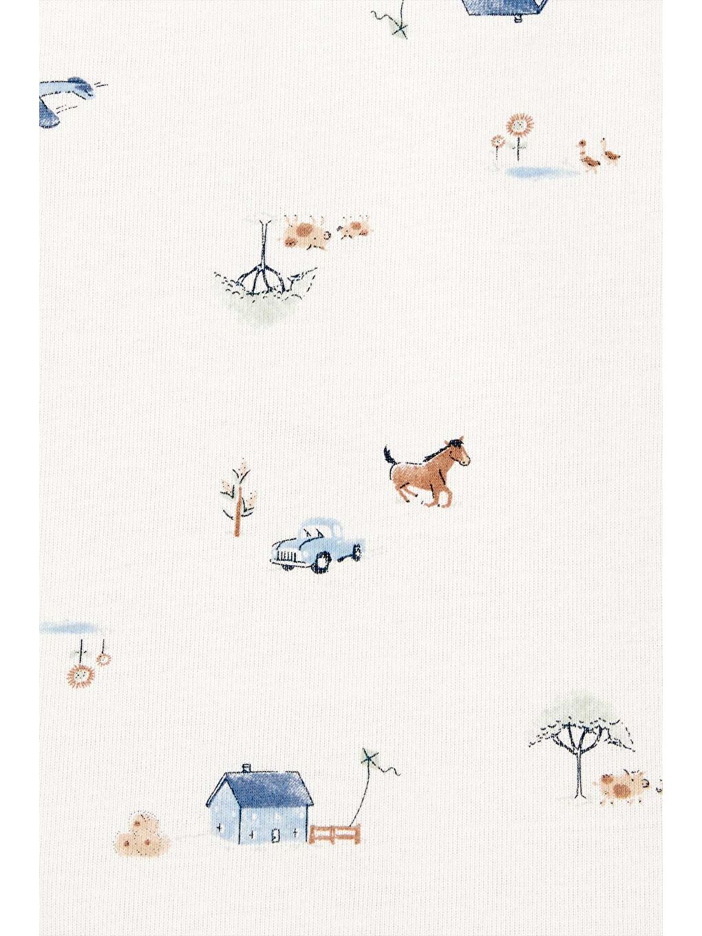 Erkek Bebek Mavi Salopet Set-4