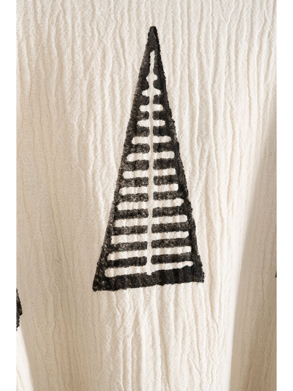 Ekru Organik %100 Pamuk Kimono Yaka Sabalık Bornoz - Piramit-KREM-S/M-2