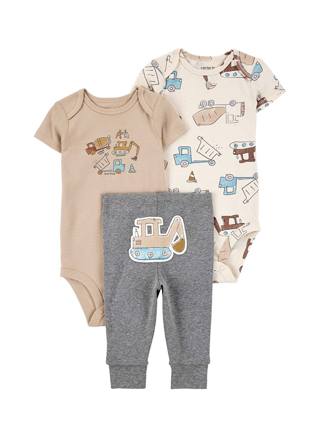 Erkek Bebek Ekru 3Lü Set