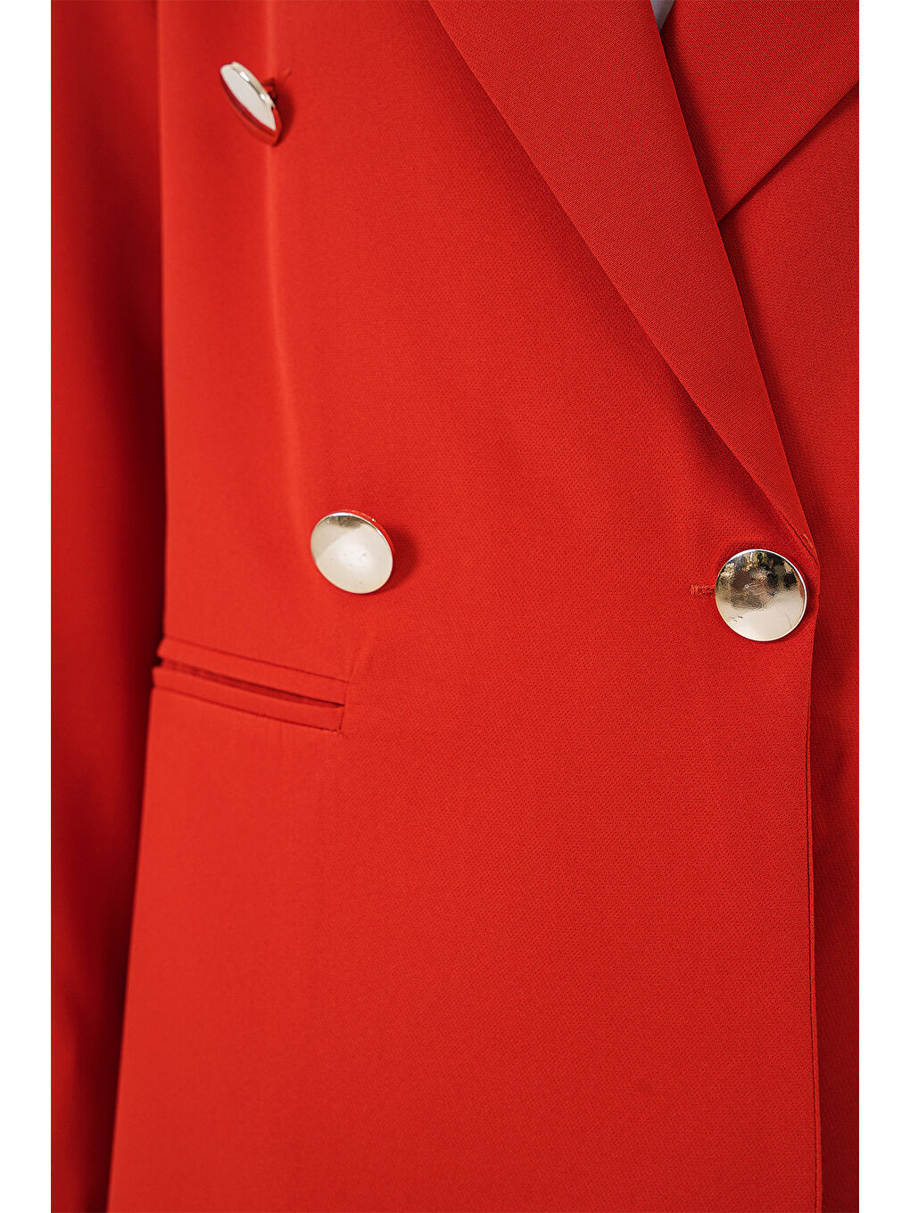 Kahverengi Kadın Kruvaze Yaka Blazer Ceket 0722 - Kiremit-3