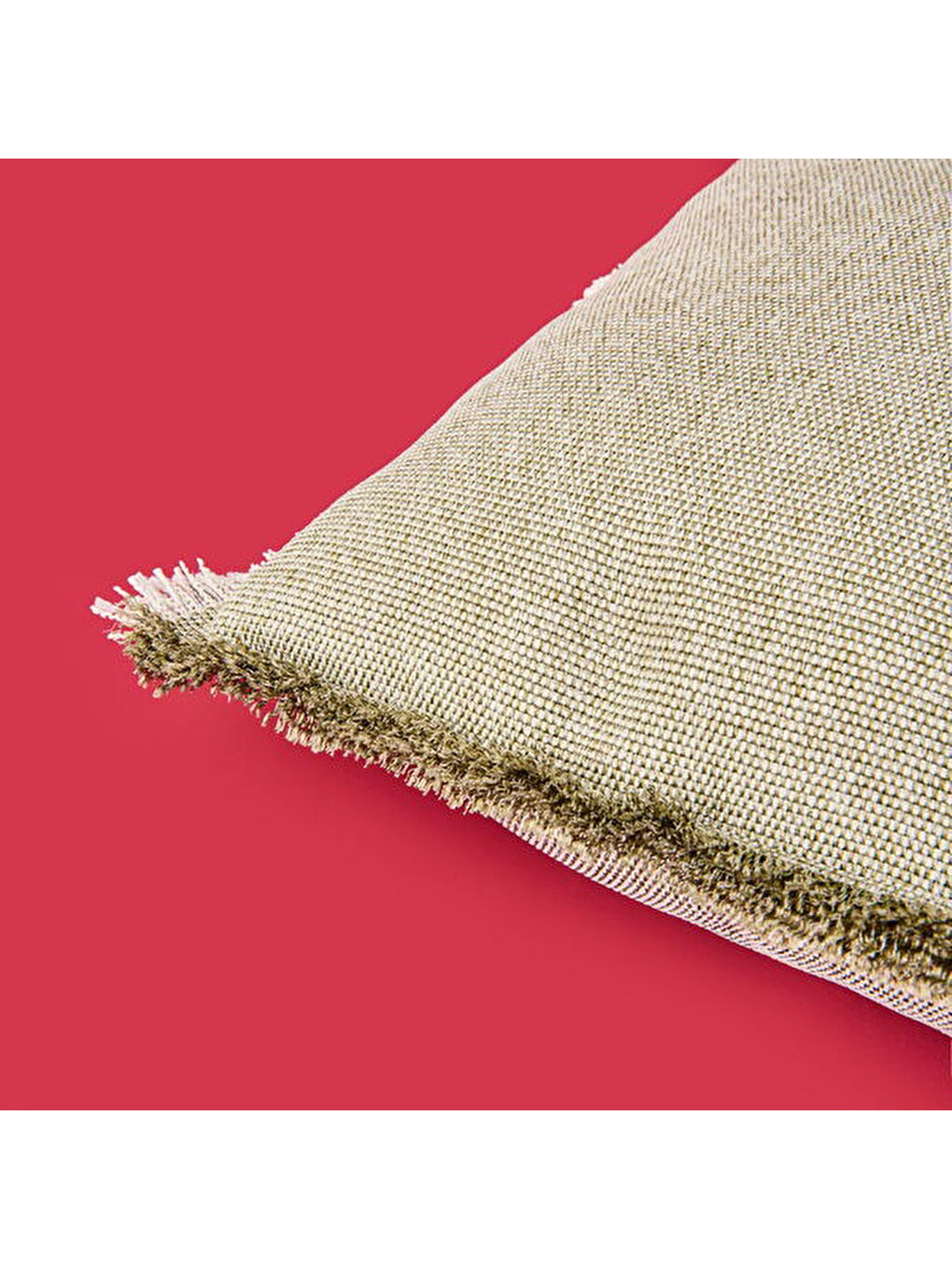 Kahverengi Soft Plaid Kırlent - Yeşil - 45x45 cm-4