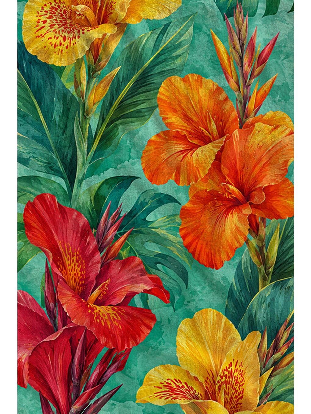 Tropikal Turuncu Sarı Hibiskus Çiçekli Desenli 70x150 Plaj Havlusu - Pamuklu Banyo Havlusu-2
