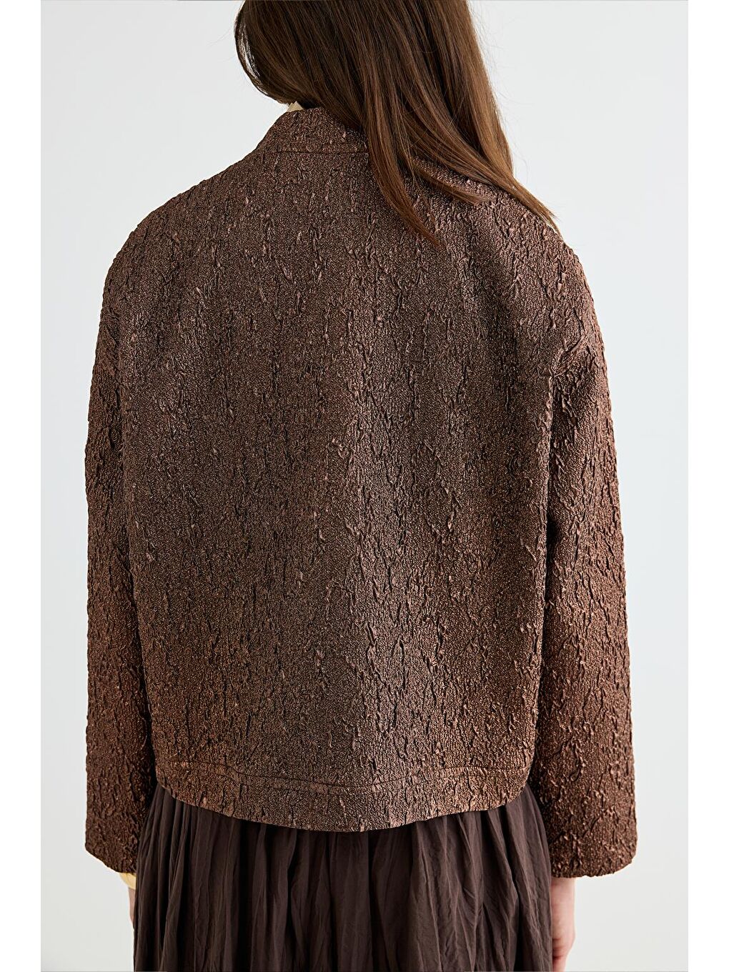 Kahverengi Denia Jakar Midi Bomber Ceket Mocha-5