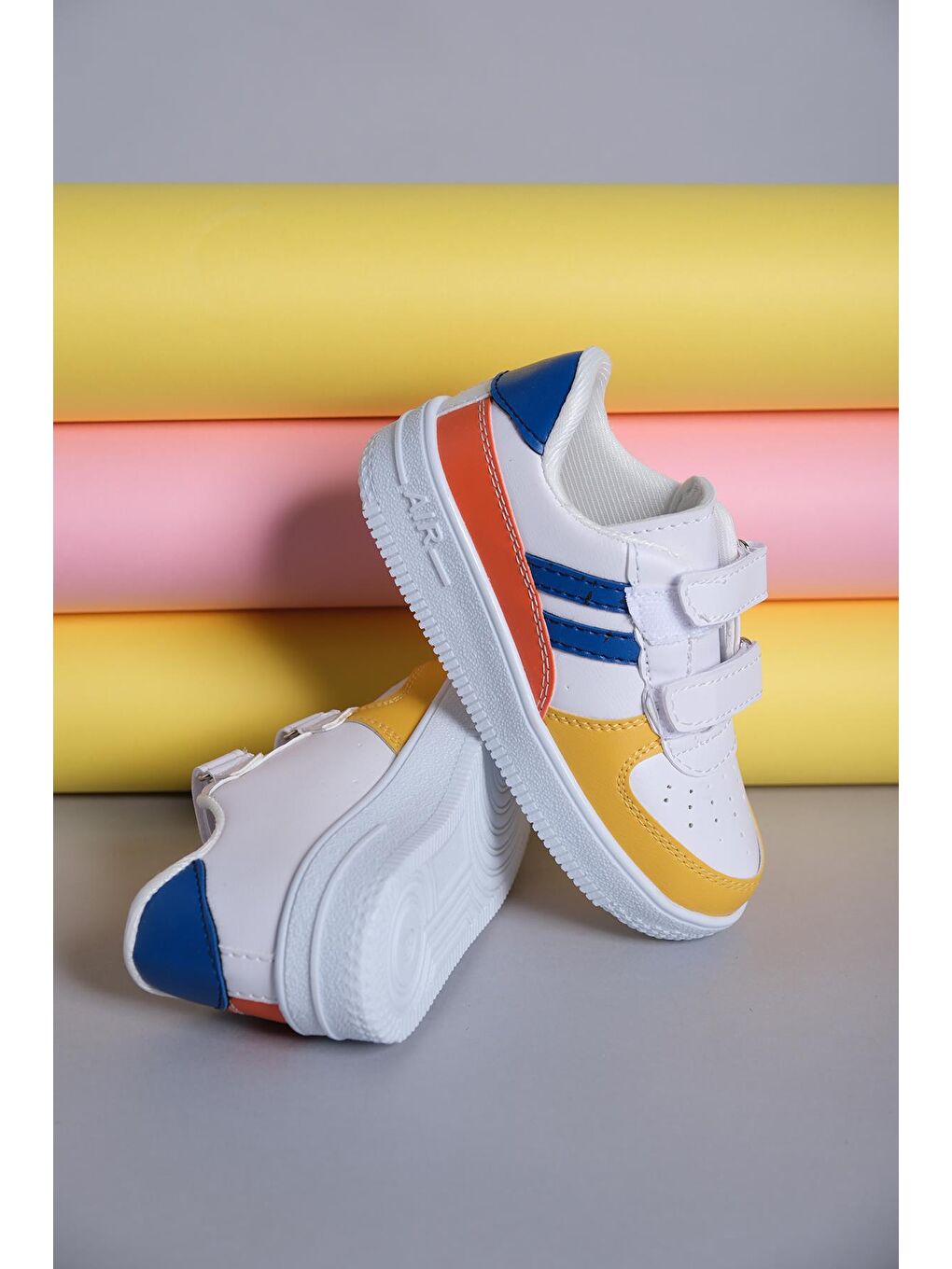 Oksit Sarı Ezra Air Kalın Taban Bantlı Unisex Bebek Çocuk Sneaker