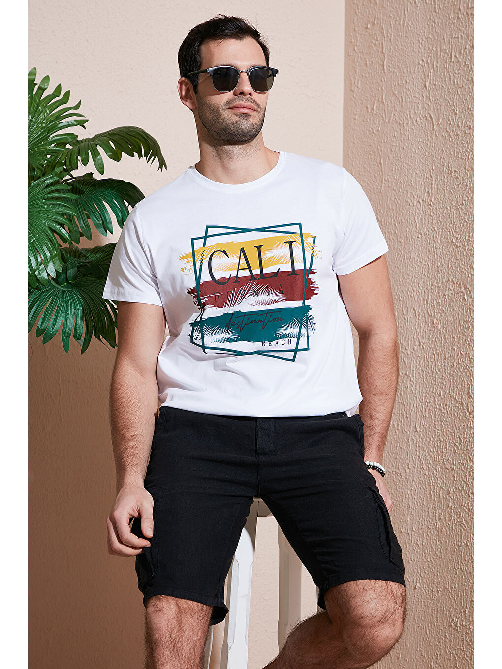 Buratti Beyaz Pamuklu Slim Fit Bisiklet Yaka Erkek Tişört 541CALIFORNIA24 - 5
