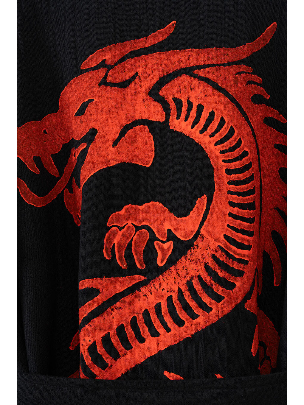 Kırmızı Organik %100 Pamuk Kimono Yaka Sabalık Bornoz - Viserion-3