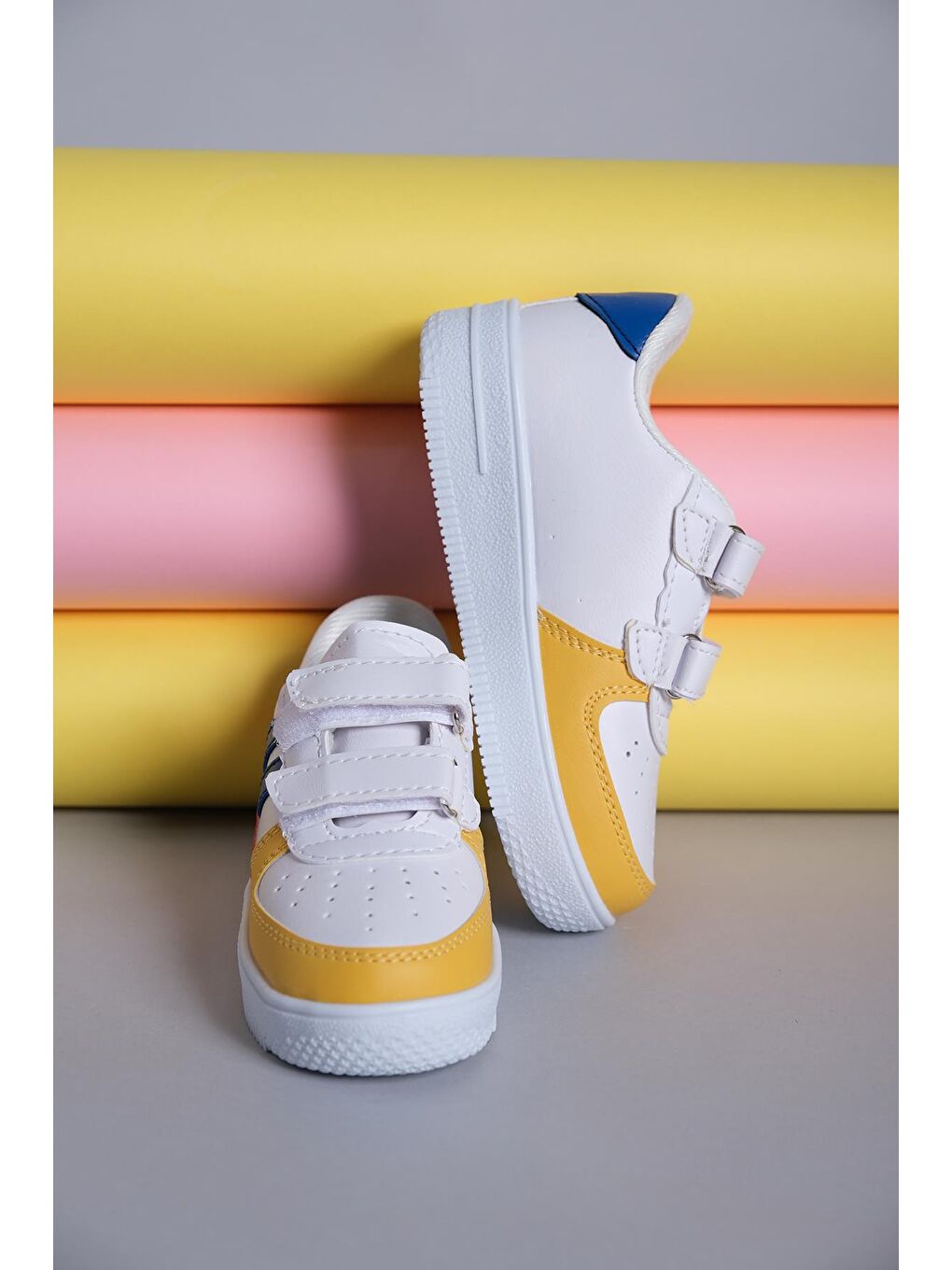 Oksit Sarı Ezra Air Kalın Taban Bantlı Unisex Bebek Çocuk Sneaker - 2