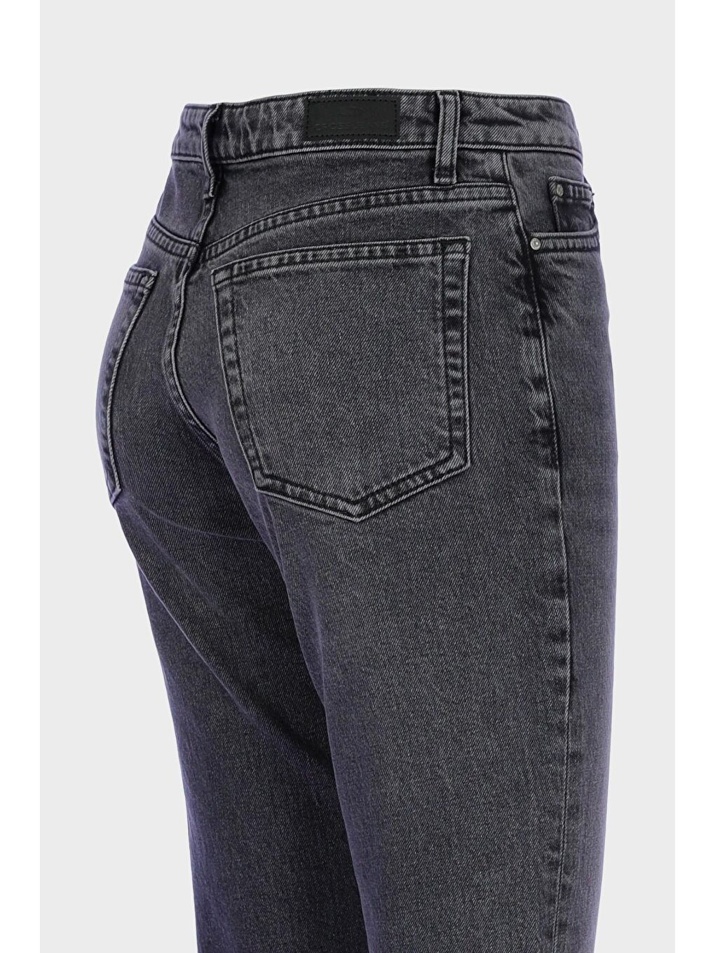 CROSS JEANS Eliza Antrasit Yüksek Bel Patı Fermuarlı Yıpratma Detaylı Jean Pantolon C 4518-089 - 2