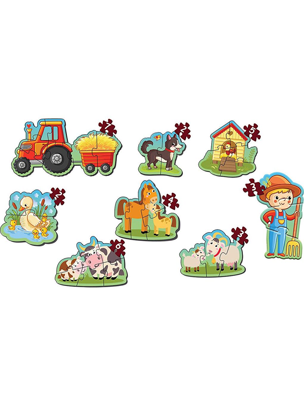 DIYTOY Karışık Baby Puzzle Çiftlik - 1