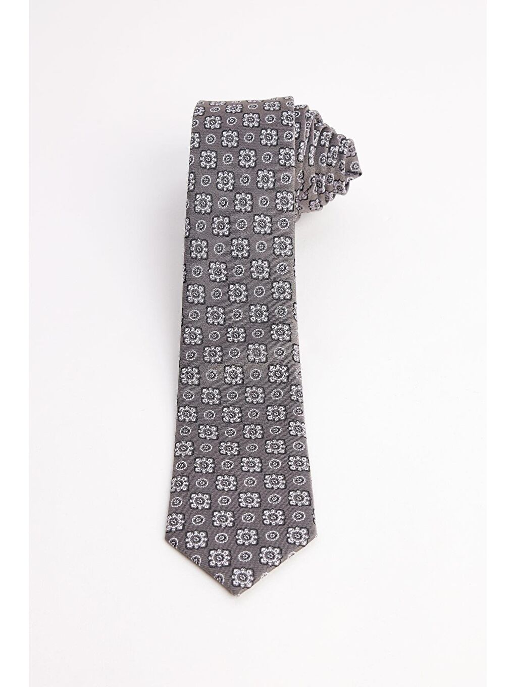 Karışık Klasik Cep Mendilli Desenli Kravat-2