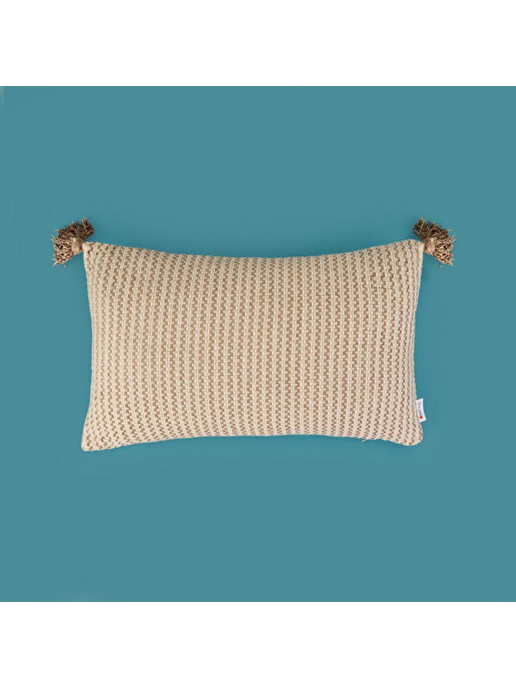 Soft Shiny Kırlent - Bej / Kahverengi - 30x50 cm-1