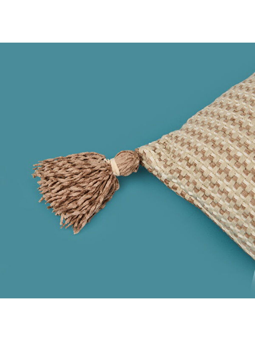 Soft Shiny Kırlent - Bej / Kahverengi - 30x50 cm-3