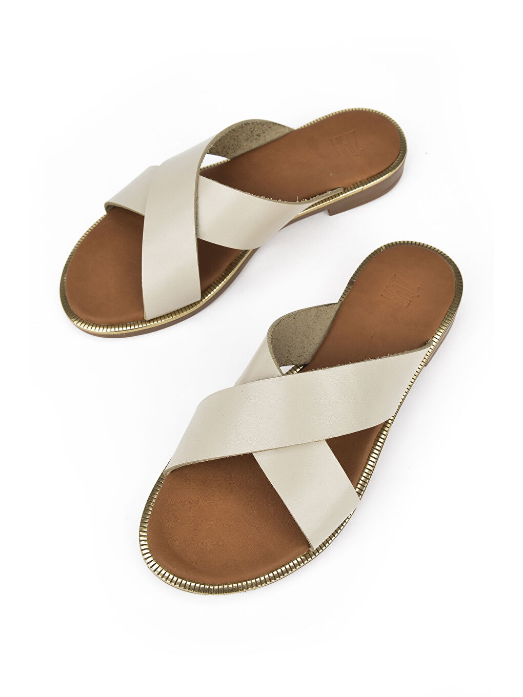 Kadın Hakiki Deri Terlik 1411009Z722 Bej