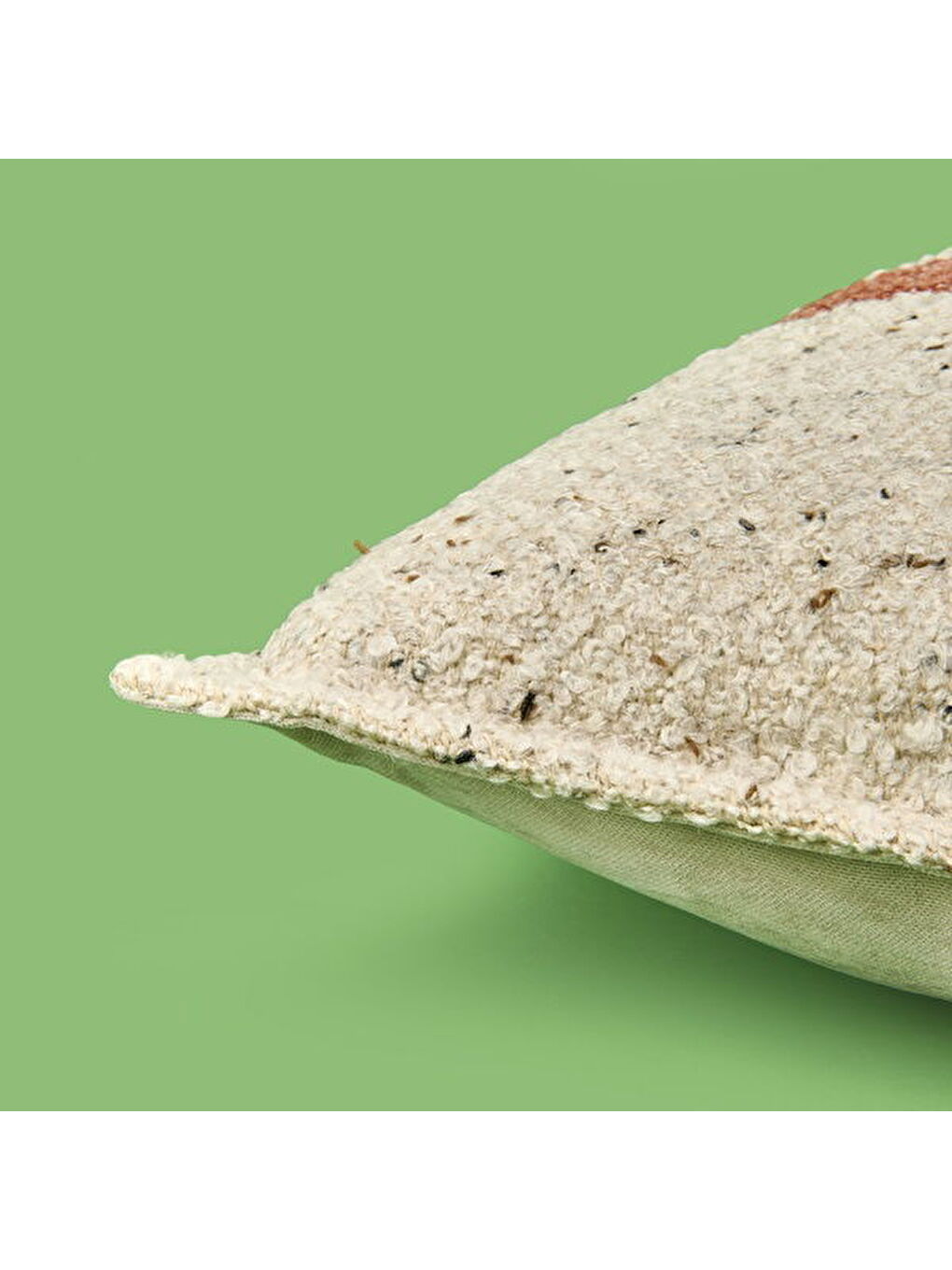 Soft Ganye Kırlent - Ekru - 45x45 cm-3