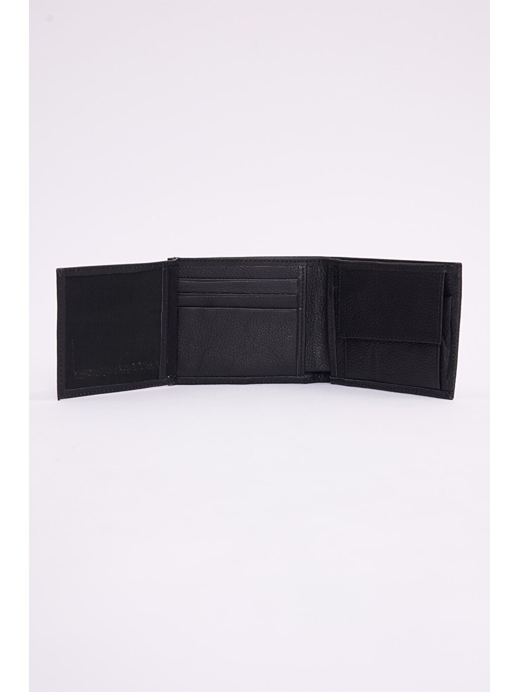Erkek Hakiki Deri Bölmeli Siyah Kartlık Cüzdan-1
