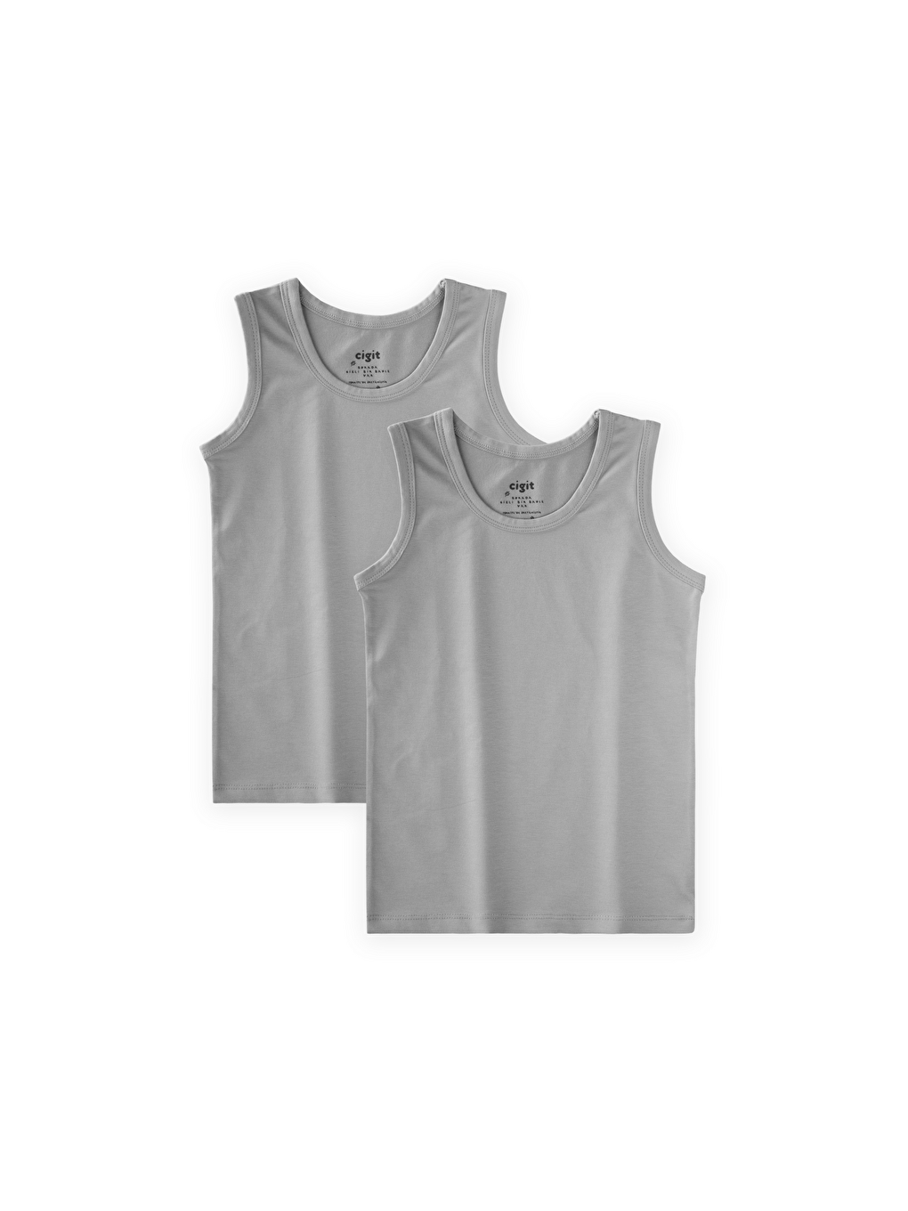 Bej İkili Geniş Askılı Atlet 2-11 Yaş Vizon