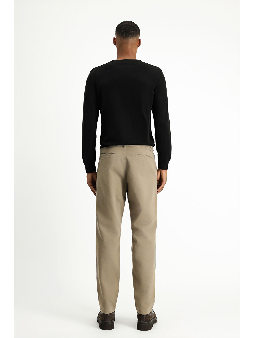 Bej Regular Fit Elastanlı Pileli Kanvas / Chino Pantolon-3