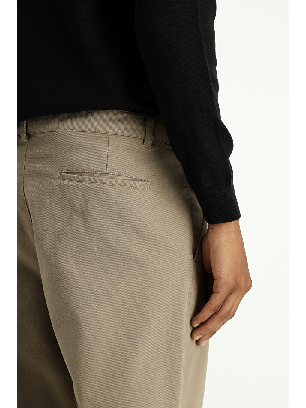 Bej Regular Fit Elastanlı Pileli Kanvas / Chino Pantolon-4