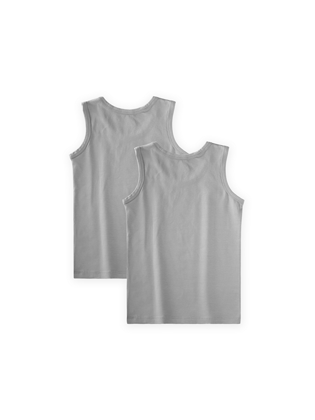 Bej İkili Geniş Askılı Atlet 2-11 Yaş Vizon-1