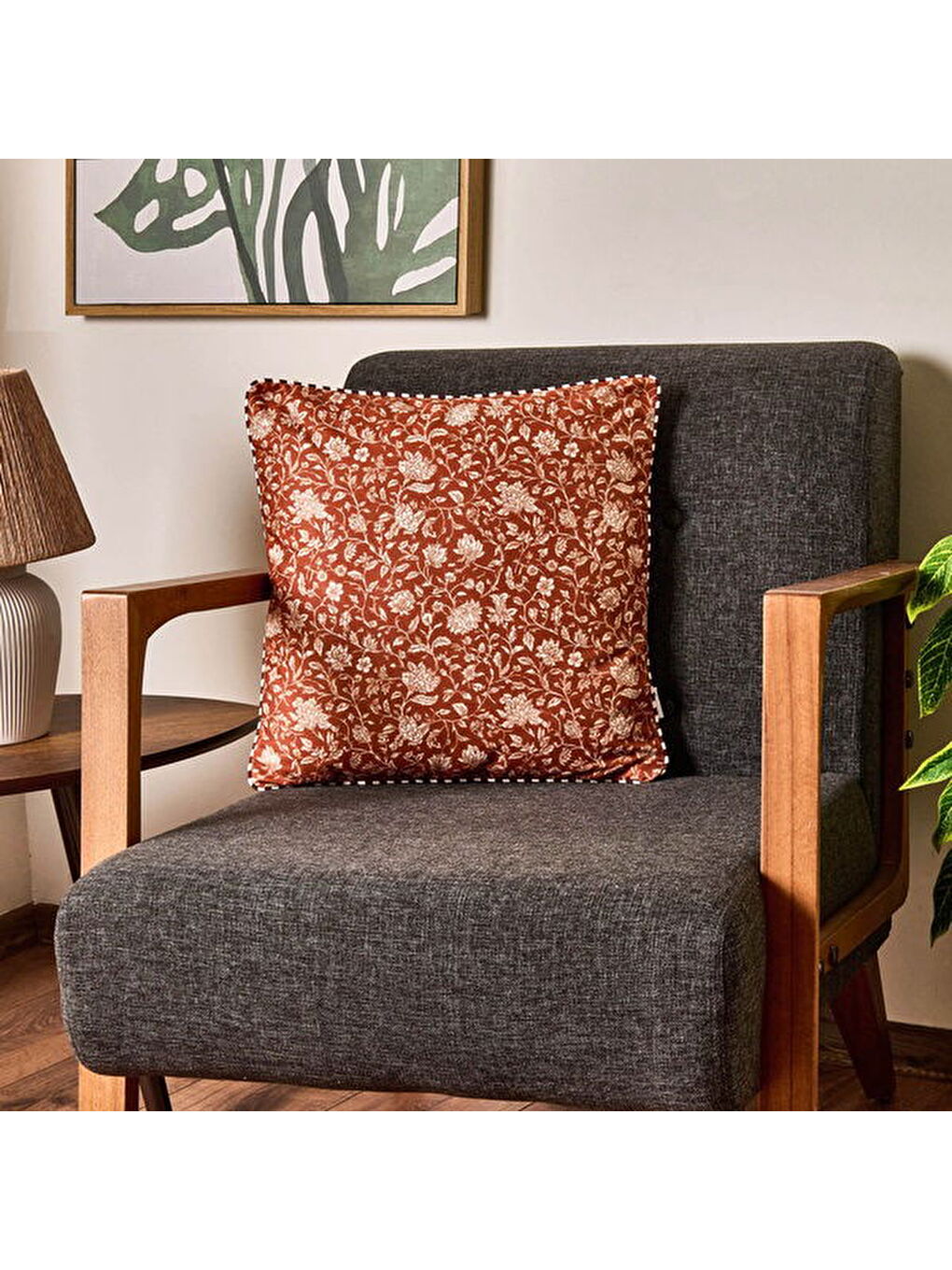 Soft Lule Kırlent - Kahverengi - 45x45 cm