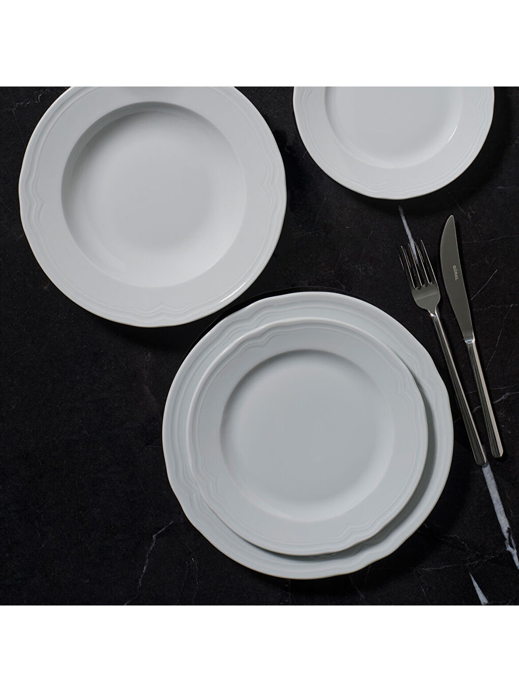 Ekru Venedik 20 Parça 4 Kişilik Yemek Takımı-1