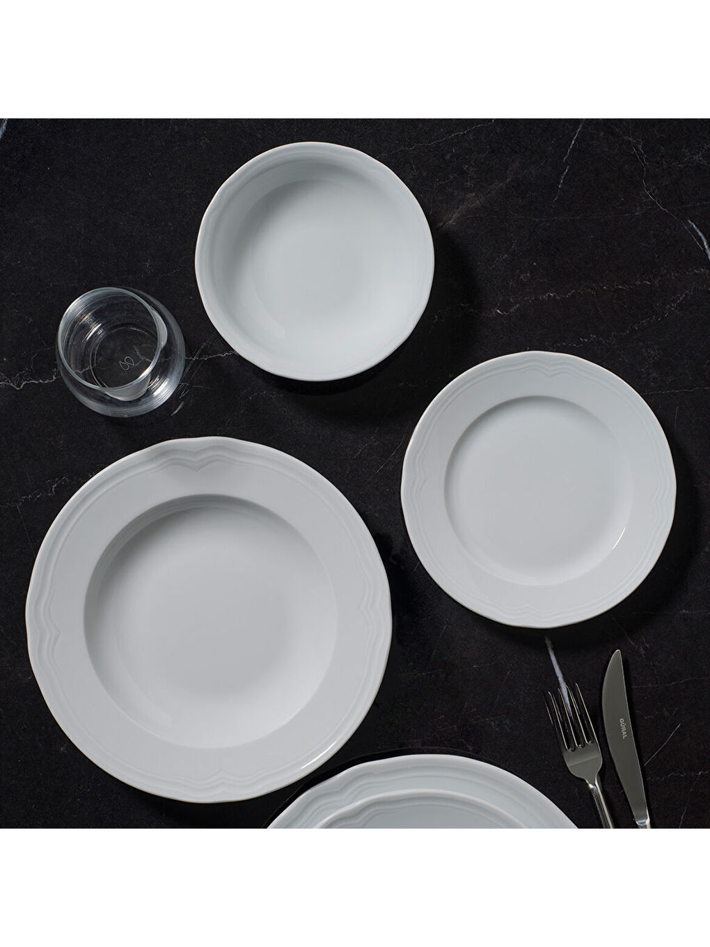 Ekru Venedik 20 Parça 4 Kişilik Yemek Takımı-2