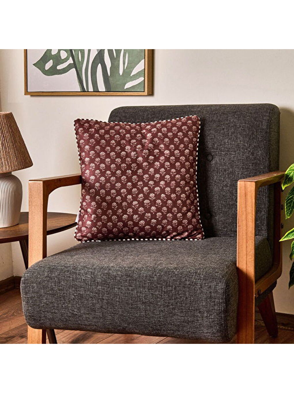 Soft Lule Kırlent - Kahverengi - 45x45 cm-6