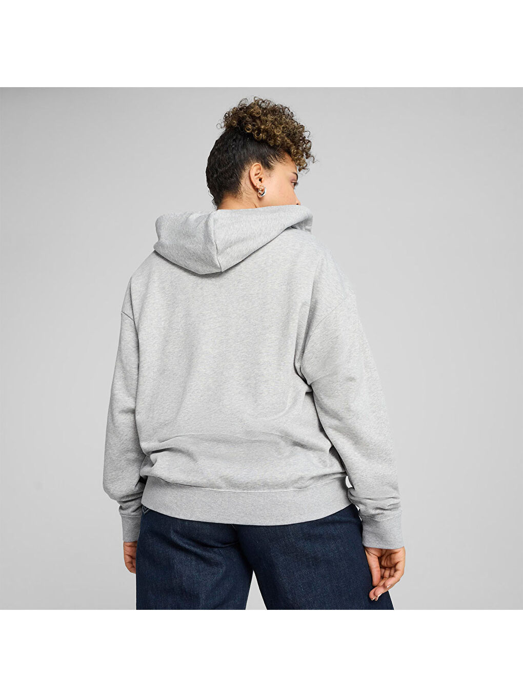 Essentials Comfort Kadın Gri Kapüşonlu Ceket-1