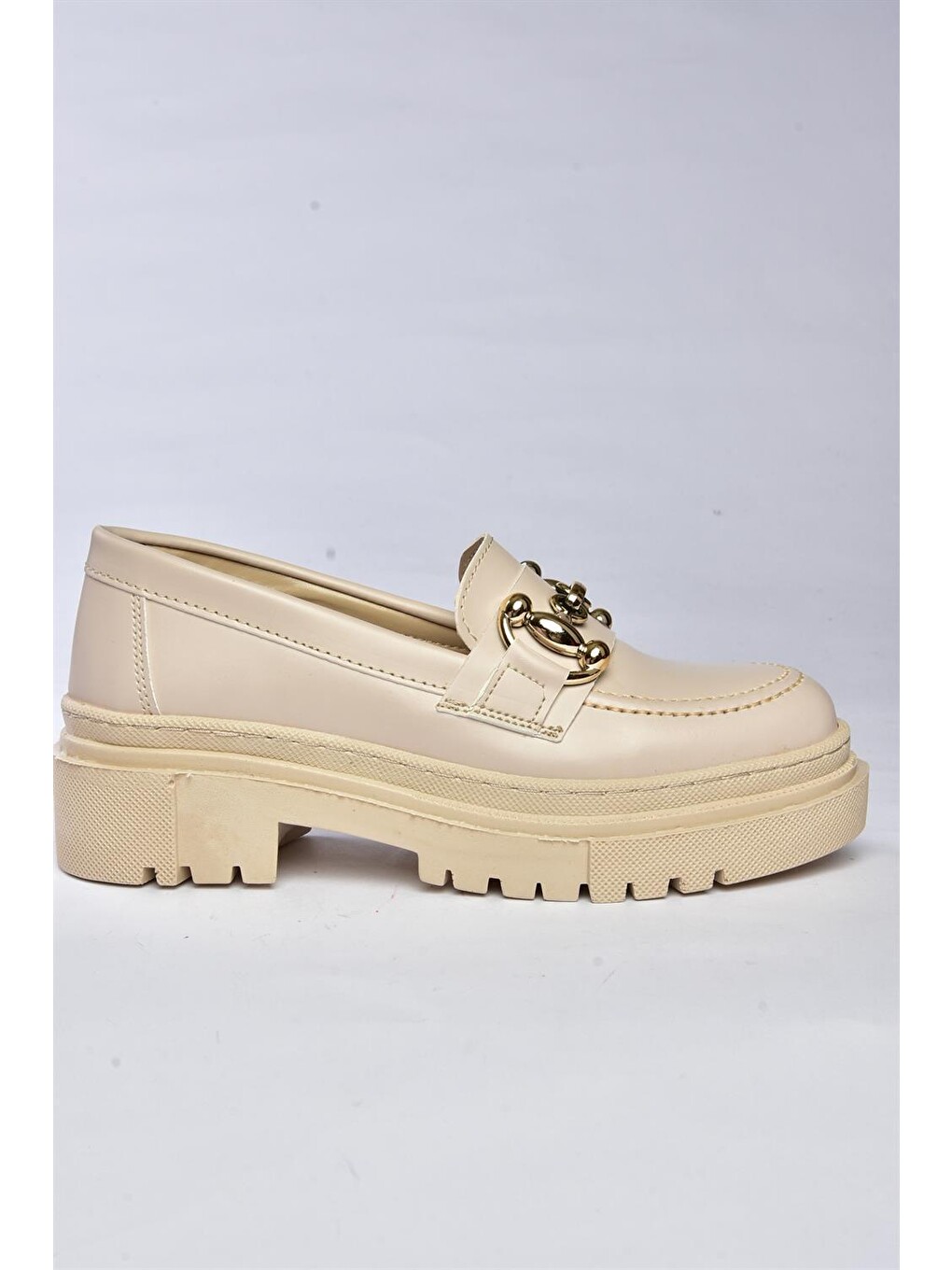 P6520343 Bej Günlük Kadın Loafer Ayakkabı-1