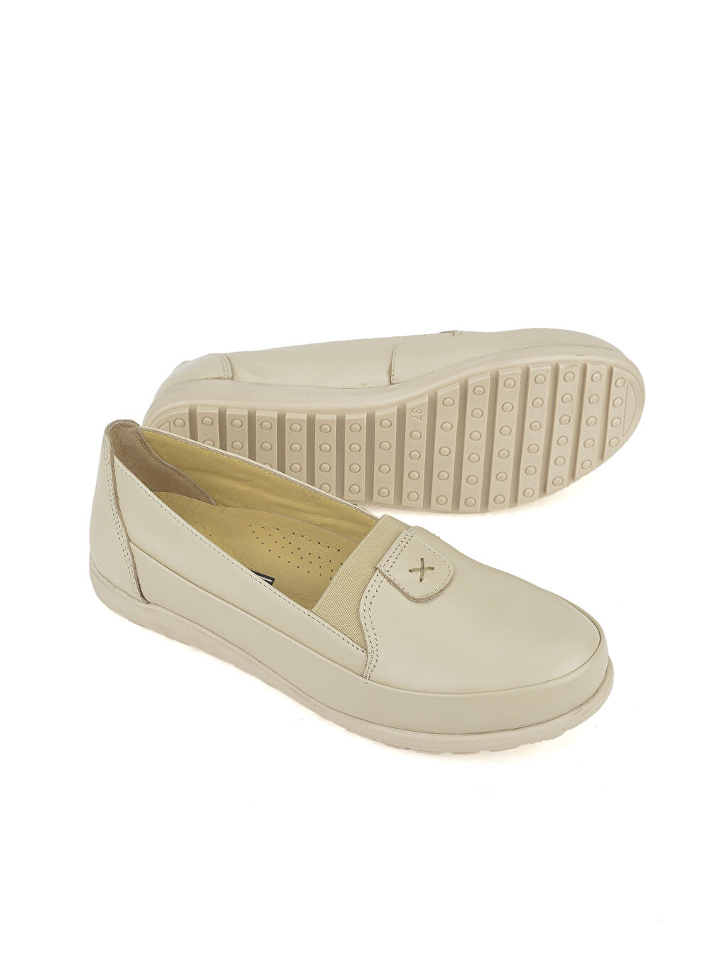 Kadın Hakiki Deri Günlük Ayakkabı 1411022Z7341 Bej-1