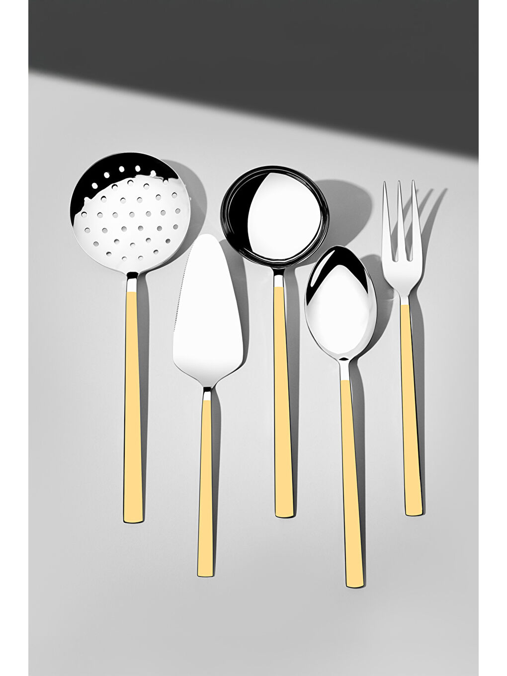 Sarı Dalyan Altın Sade 12 Kişilik 89 Parça Deri Kutulu Çatal Kaşık Bıçak Takımı-1