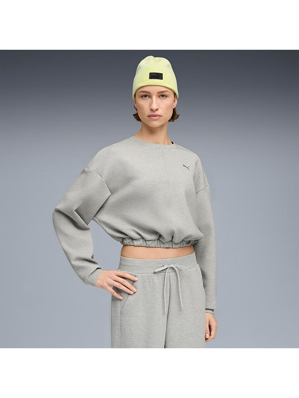 Cloudspun Crew Kadın Gri Bisiklet Yaka Sweatshirt