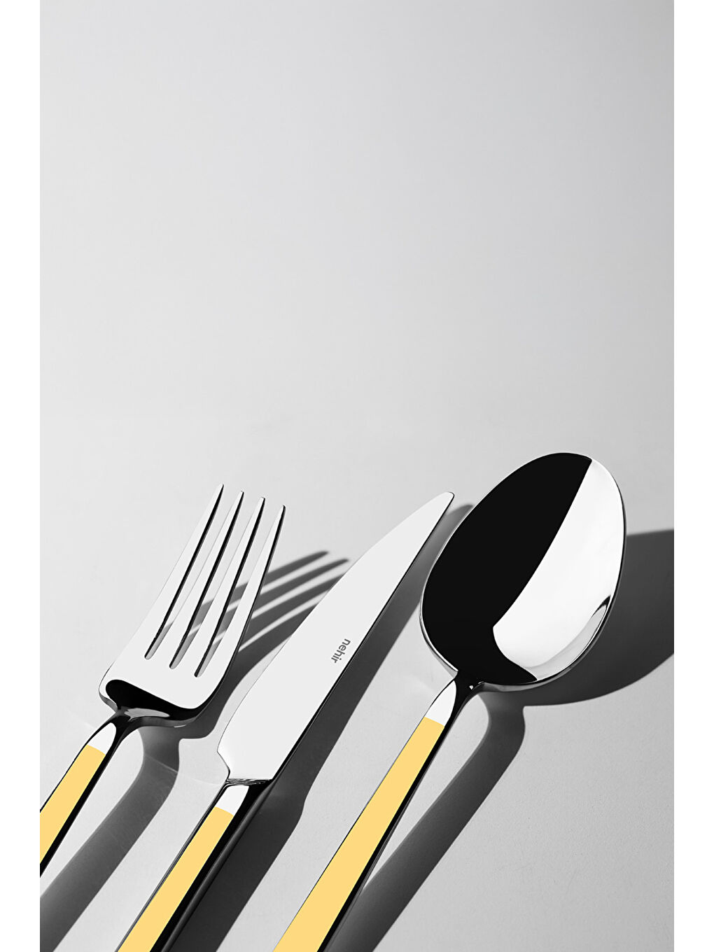 Sarı Dalyan Altın Sade 12 Kişilik 72 Parça Çatal Kaşık Bıçak Takımı-1