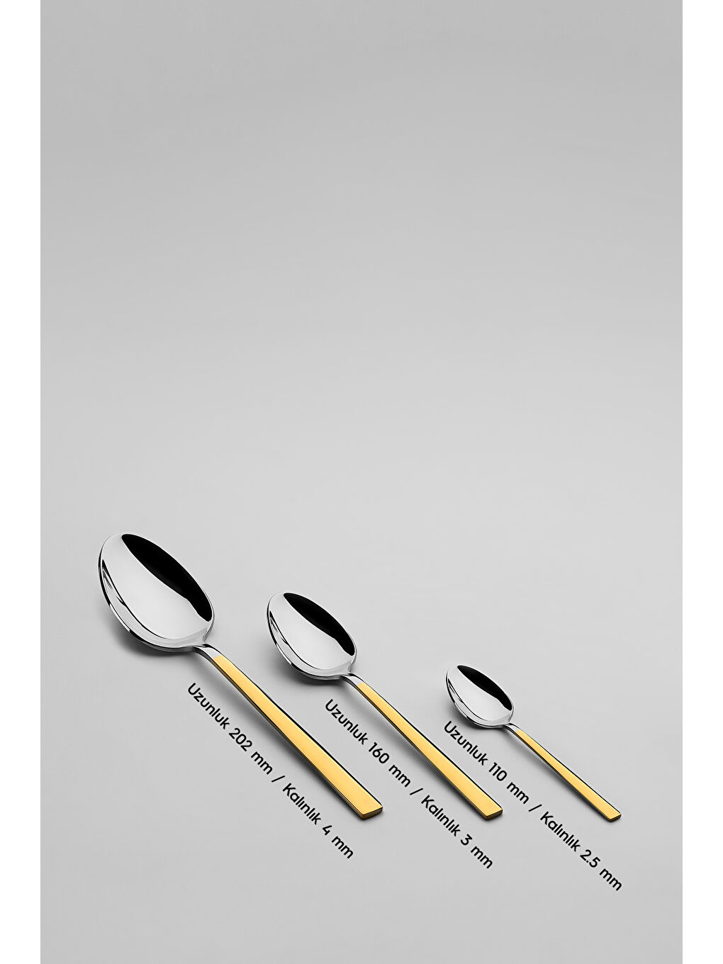 Sarı Dalyan Altın Sade 12 Kişilik 72 Parça Çatal Kaşık Bıçak Takımı-6