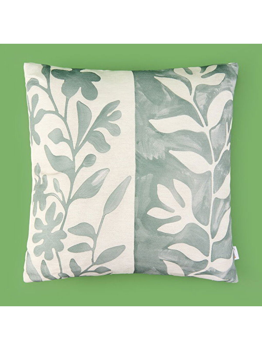 Mor Soft Nora Kırlent - Yeşil / Ekru - 45x45 cm-2