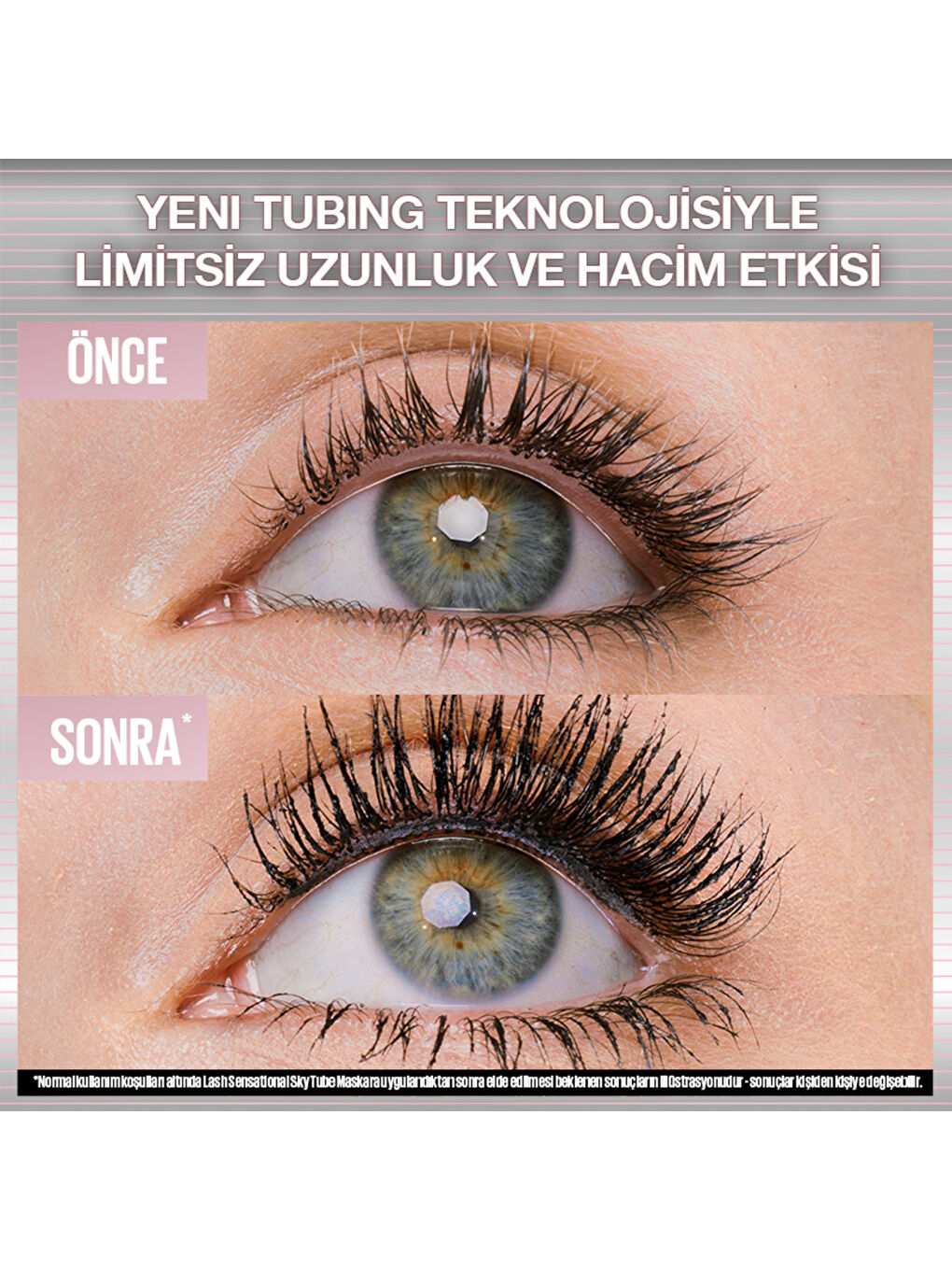 Lash Sensational Sky Tubes Maskara - Limitsiz Uzunluk ve Hacim Etkisi Veren Tubi-1