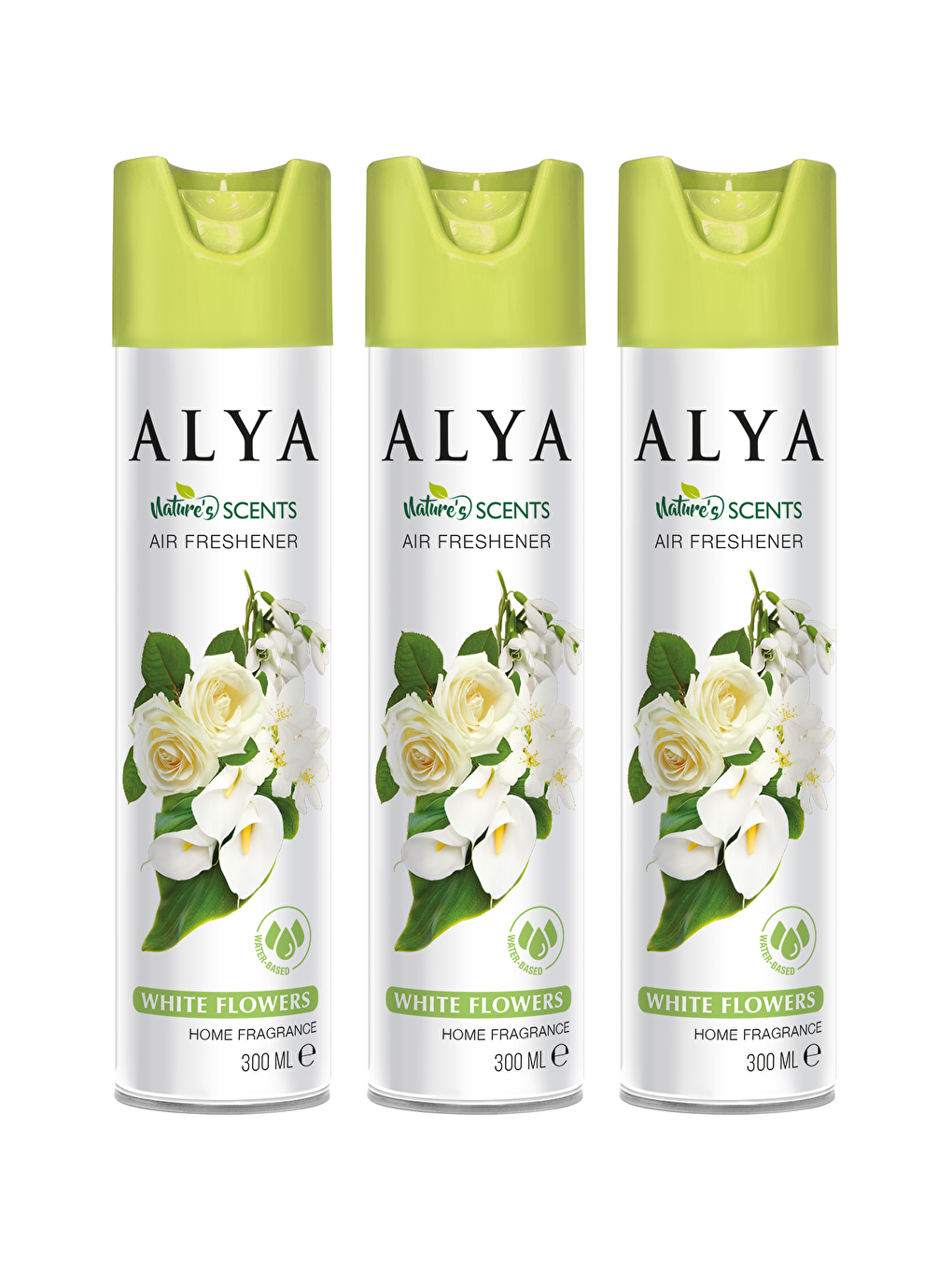 Alya Karışık Nature's Scents White Flowers- Beyaz Çiçekler Su Bazlı Oda Kokusu ml x3 adet