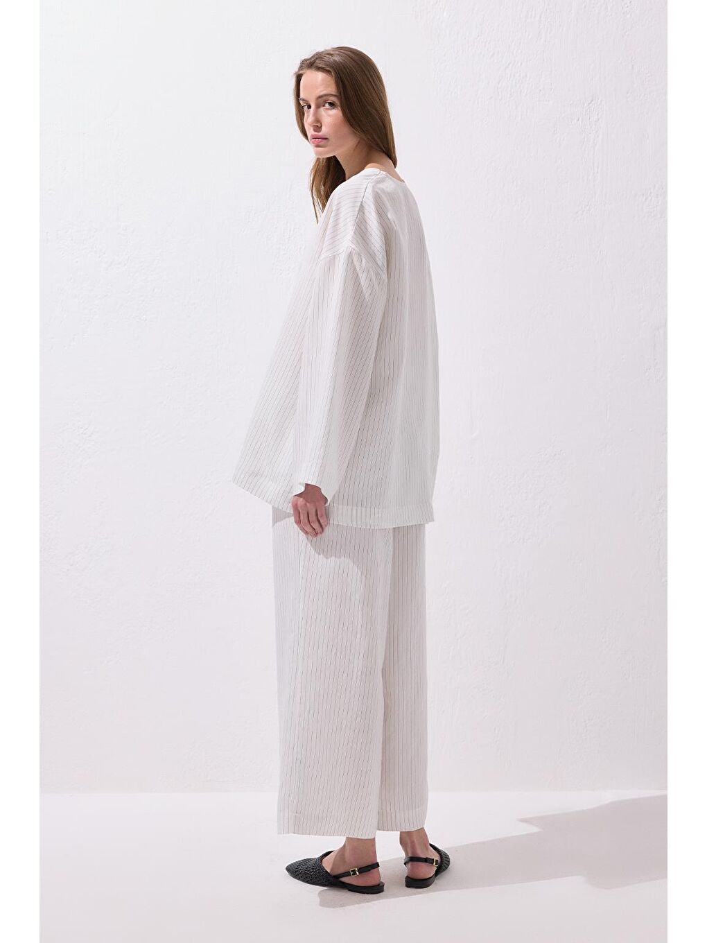 Dory Modal Bluz Pantolon Takım Ekru-4