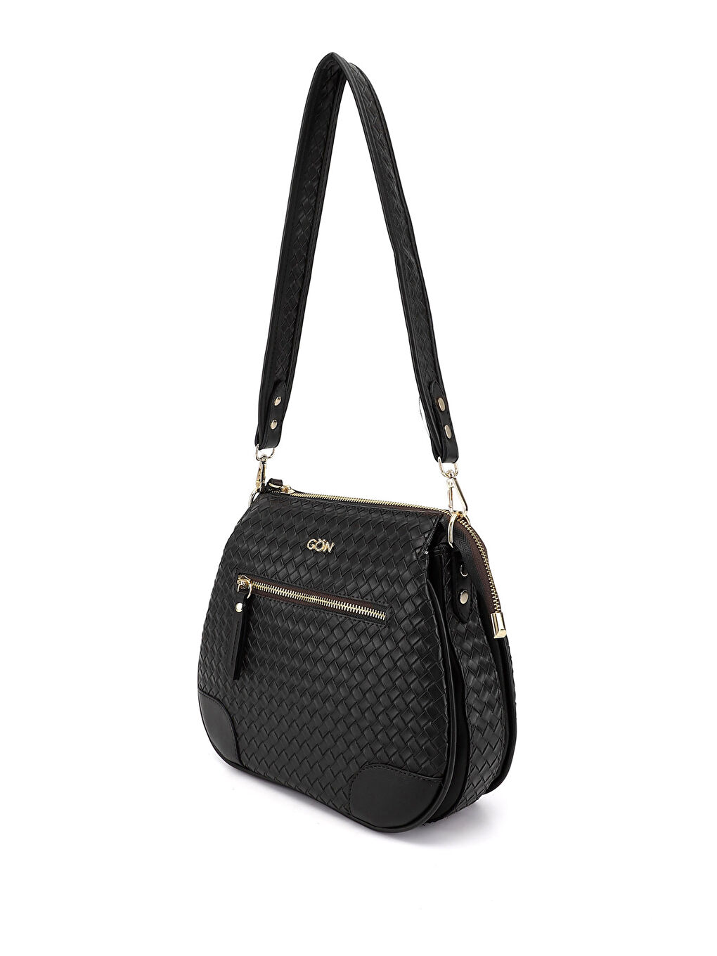 Siyah Kadın YENİ SİYAH Uzun Askılı Omuz Çantası-2